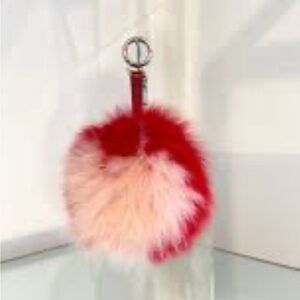 Fendi Red Fur Pom Pom Bag Charm